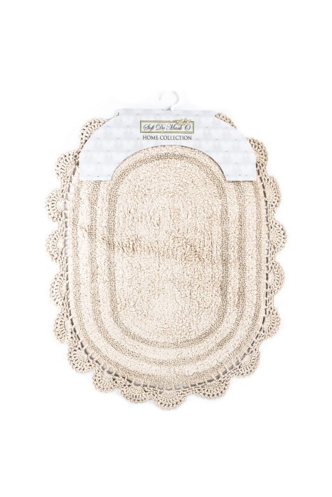 PAMELLA (персик) Набор ков. для ванной кружевной 60х100 и 50х70