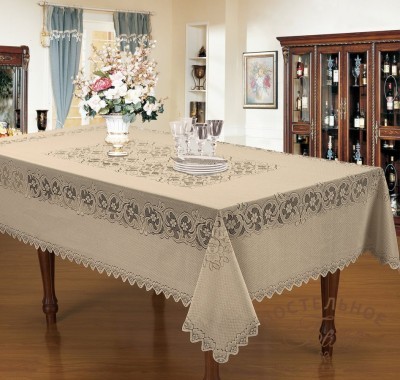 Фрида (кофе) Скатерть Кружево 180х180