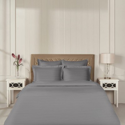 Постельное белье Arya Vip из Страйп Сатина Семейный. 160x220 Серый