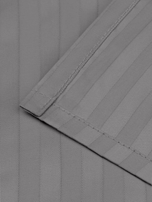 Постельное белье Arya Vip из Страйп Сатина Семейный. 160x220 Серый