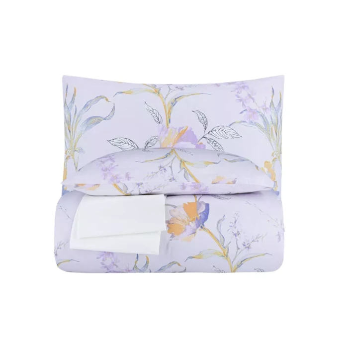 Постельное Белье Arya Ранфорс 1,5 Сп. 160x220 Aivy Сиреневый, лиловый