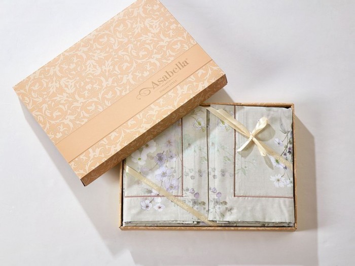 Комплект постельного белья Евро, египетский хлопок Premium 2257-6