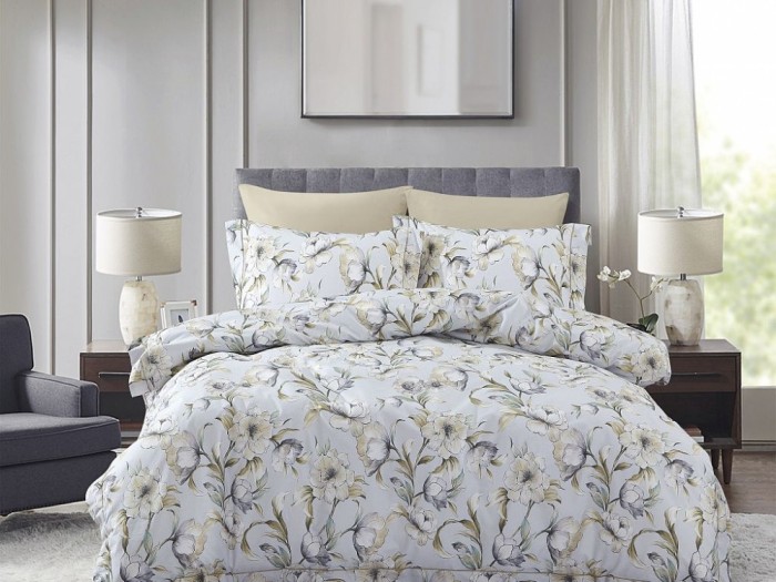 Комплект постельного белья Семейный, сатин с лазерной печатью 2345-7 