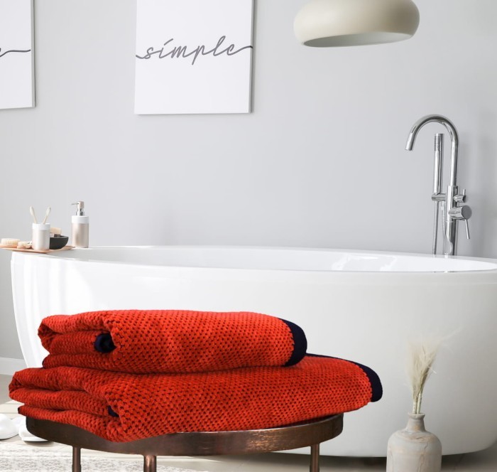 Полотенце велюровое Arya Jose 70x140 Кирпичный