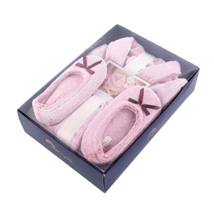 Халат Arya Wellsoft Женский с Тапочками Daisy Розовый