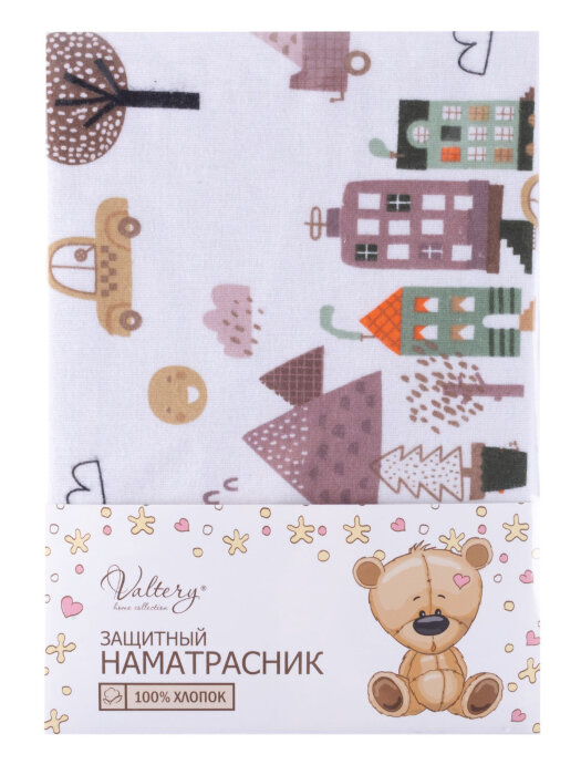 Наматрасник аквастоп фланель "Город"  