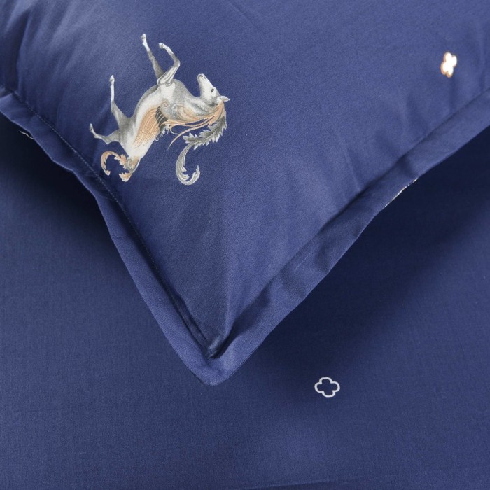 Алексия (синяя) Комплект постельного белья сатин 1.6