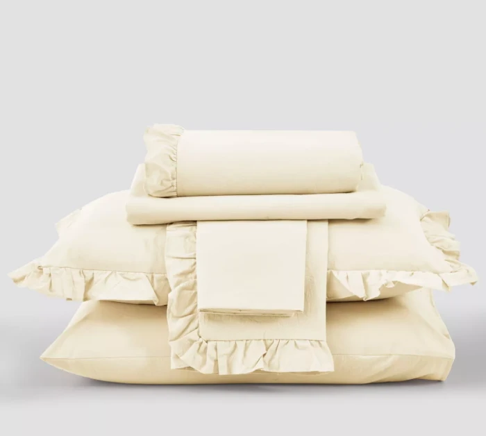 Постельное Белье Arya Natural Stone Washed из сатина 200x220 Valensiya Экрю