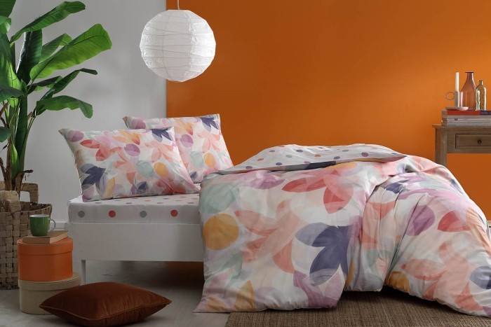 Постельное белье TAC RANFORCE PAULO полуторное оранжевый