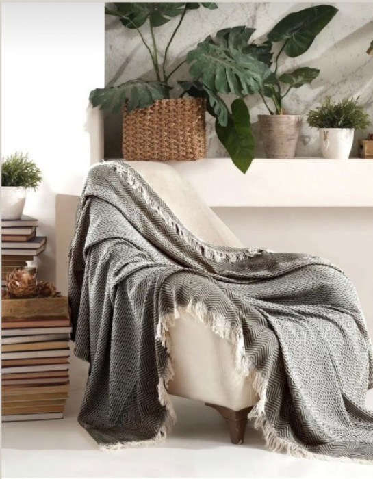 Покрывало LINA цвет черный 170 х 200 см