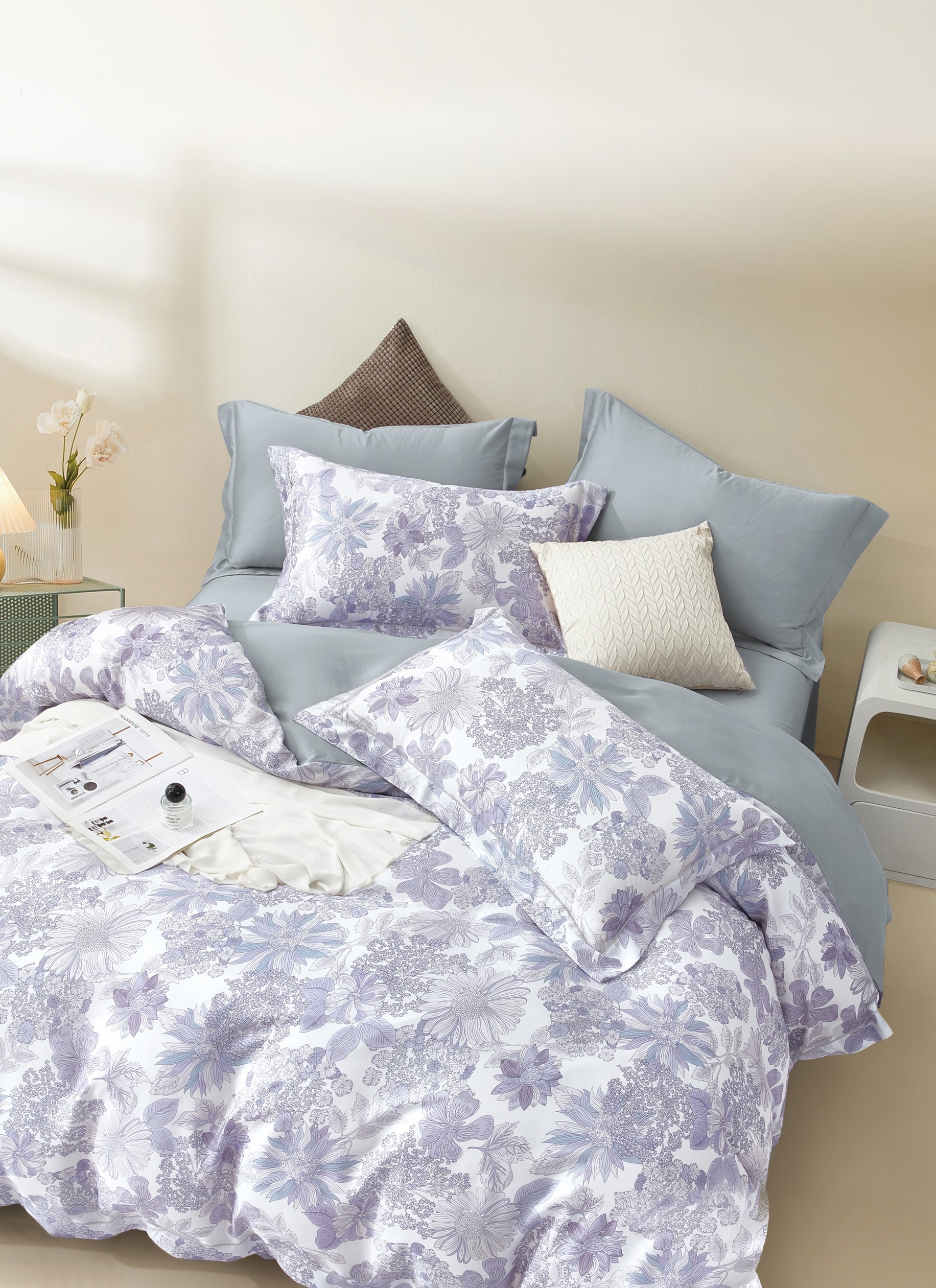 Комплект постельного белья Tencel 1,5 спальный TT4-152 код1335