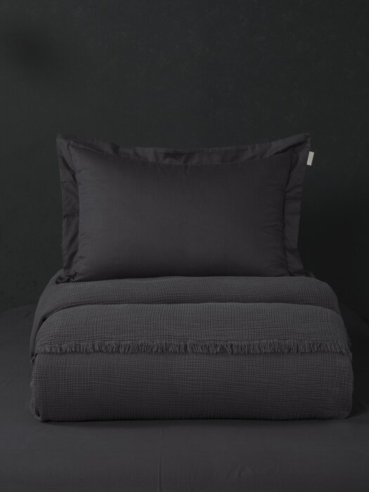 Комплекты для сна Stonewash Muslin (графит) комплект с покрывалом Евро