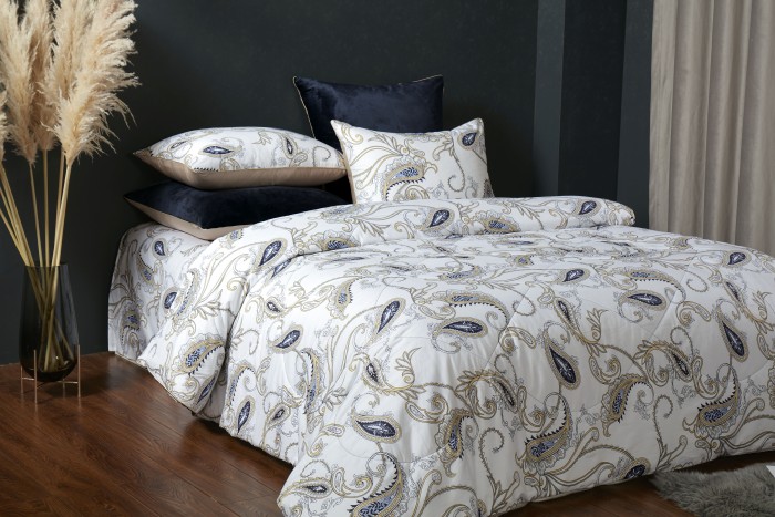 Комплекты для сна Милан (индиго жемчуг) АВС Cotton Евро