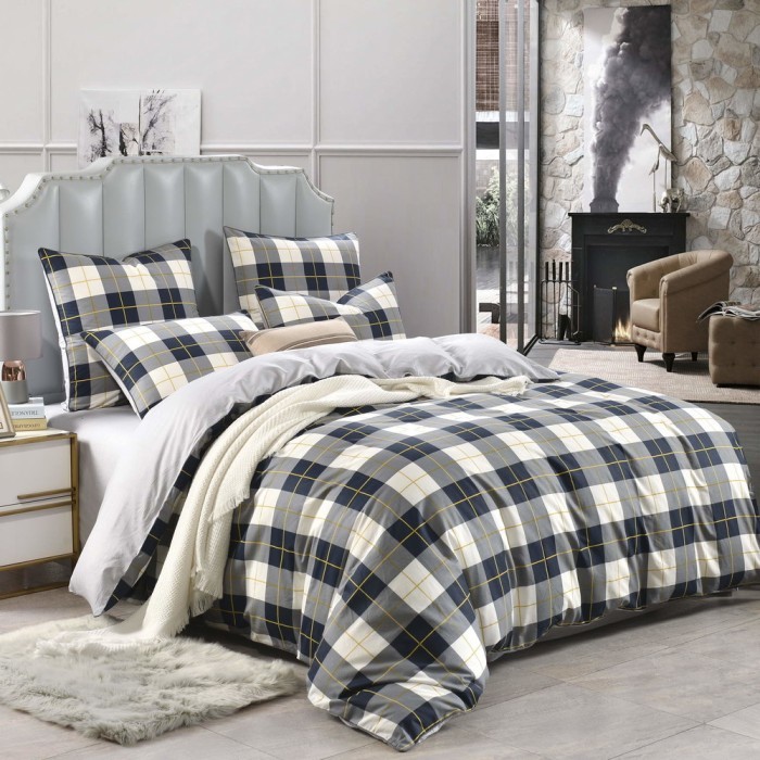 Гамлет (серый) Комплект постельного белья сатин Евро 4н