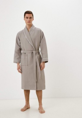 Герман (серый) XL Халат вафельный