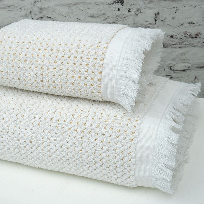 Полотенце Arya жаккардовое Merlin Белый, желтый