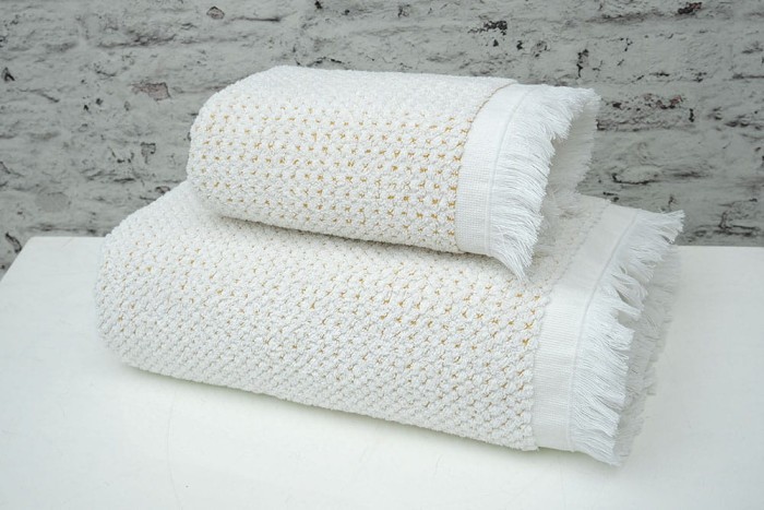 Полотенце Arya жаккардовое Merlin Белый, желтый