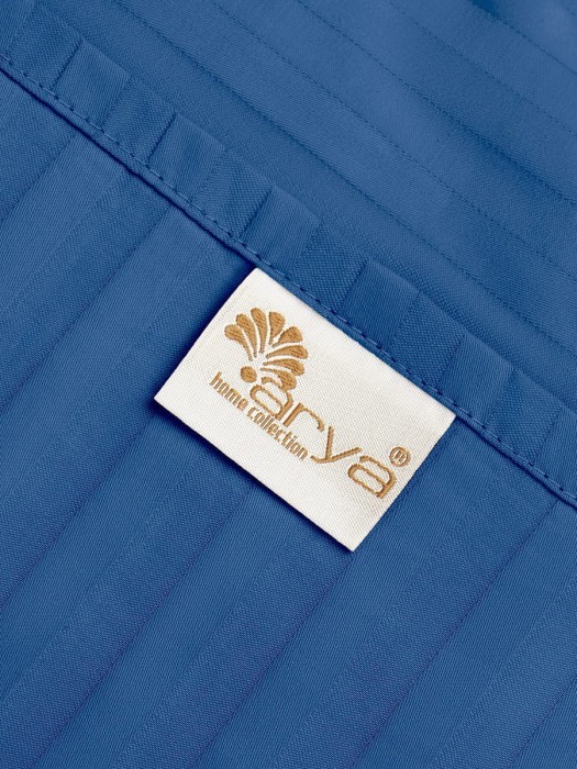 Постельное белье Arya Vip из Страйп Сатина Семейный 160x220 Темно-синий