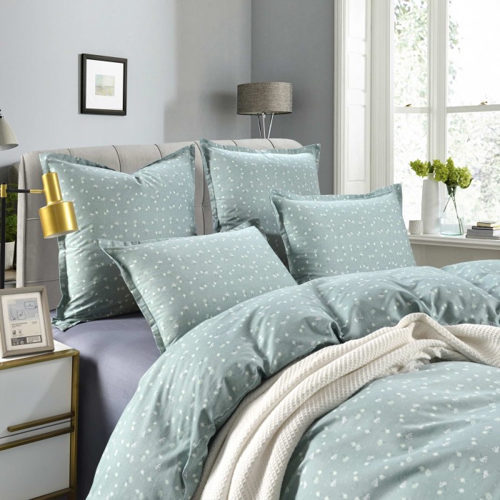 Аурика (голубая) Комплект постельного белья сатин 1.6