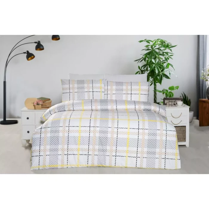 Постельное Белье Arya Ранфорс 2 Сп. 200x220 Ecose Бежевый