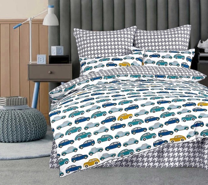 Постельное белье Car Grey полуторное