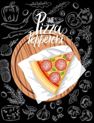 Набор Полотенец рогожка Фаст Фуд 45x60 - 3шт в уп.