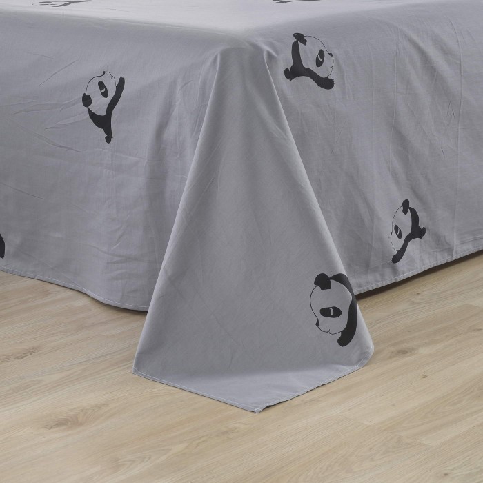 Панда (белый) Комплект постельного белья сатин Евро 4н
