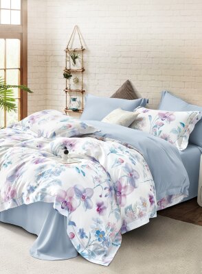 Комплект постельного белья Tencel 1,5 спальный TT4-153 код1335