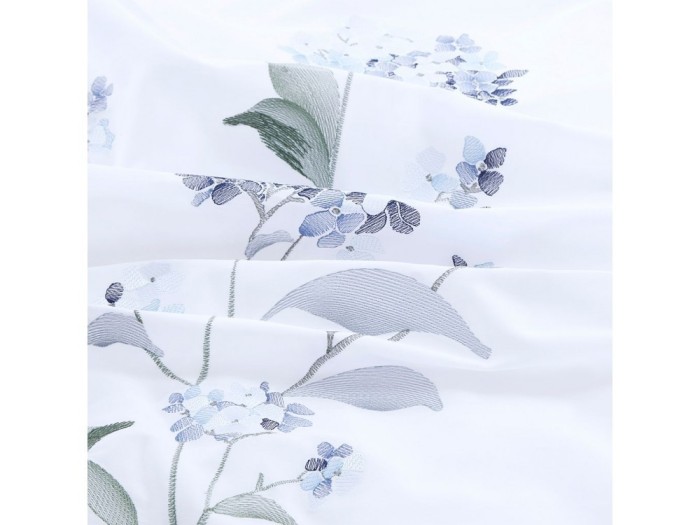 Комплект постельного белья Евро, египетский хлопок Premium с вышивкой 2258-6