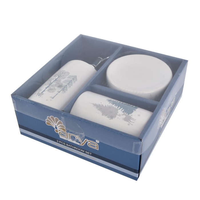 Набор Для Ванной Arya 3 ед Larch Белый