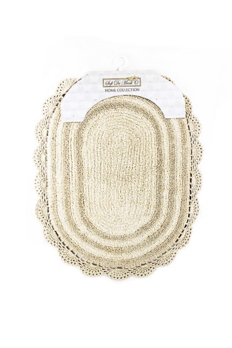 PAMELLA (беж) Коврик для ванной кружевной 50х70см