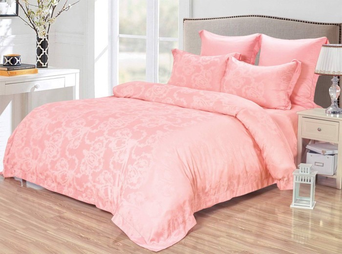 Жозетта (розовая) Комплект постельного белья Евро 4н Т