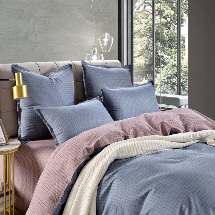 Диксан (голубой) Комплект постельного белья сатин 1.6