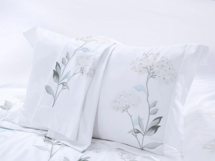 Комплект постельного белья Евро, египетский хлопок Premium с вышивкой 2259-6