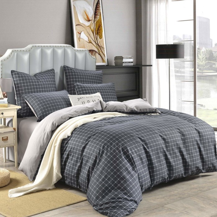 Мэджик (стоун) Комплект постельного белья сатин Евро 4н