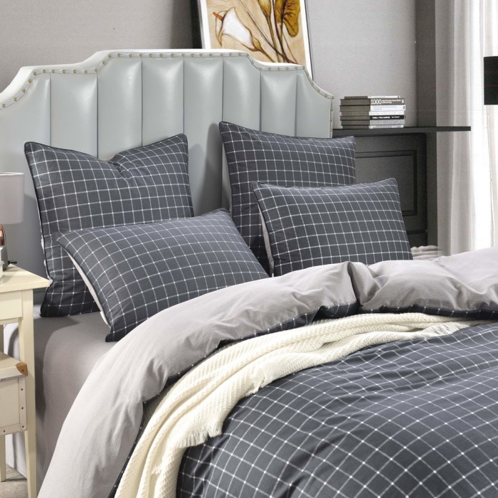 Мэджик (стоун) Комплект постельного белья сатин Евро 4н