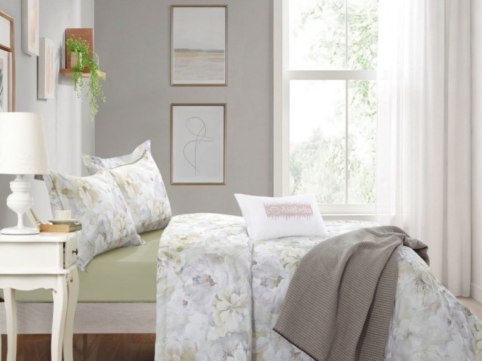 Комплект с летним одеялом евро из египетского хлопка Premium 200х220 см, 2256-OMP