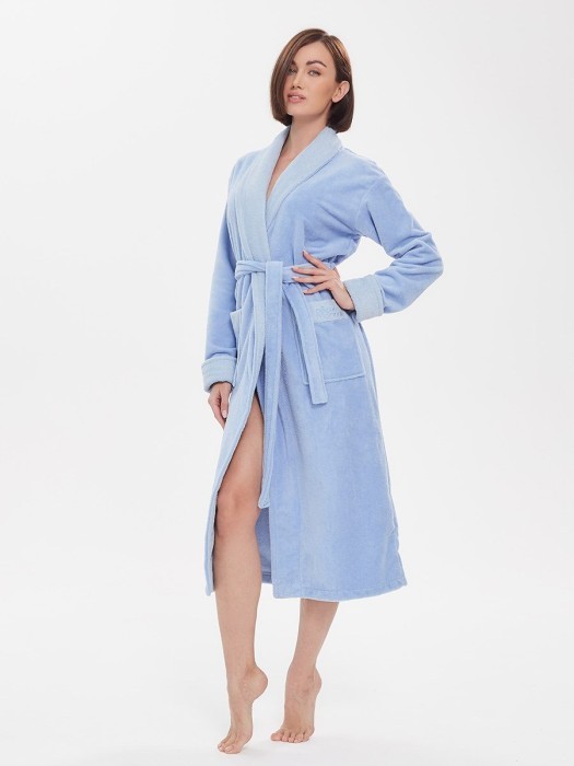 Бамбуковый халат Soft Touch (PM France 747) голубой