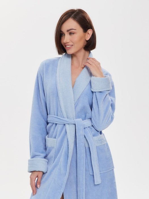 Бамбуковый халат Soft Touch (PM France 747) голубой