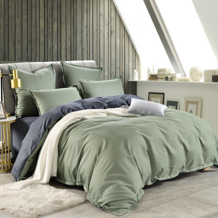 Диксан (хаки) Комплект постельного белья сатин 1.6