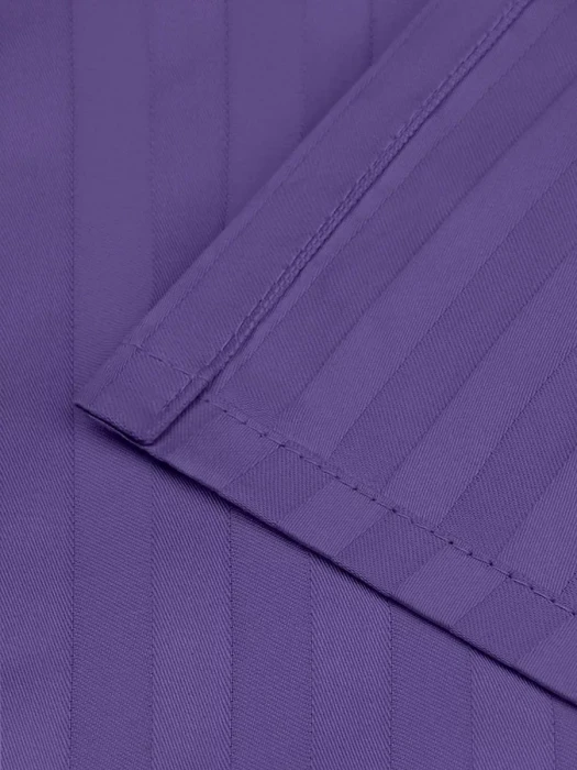 Постельное белье Arya Vip из Страйп Сатина 2 Сп. 200x220 Фиолетовый