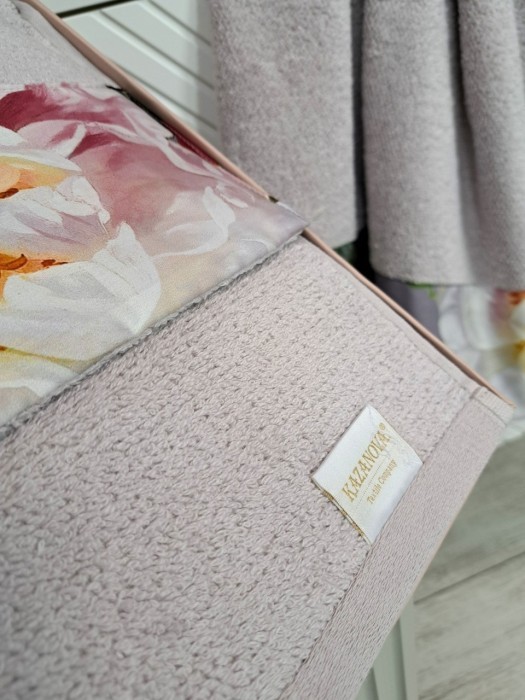 Комплект полотенец Adora Фрезия графит (лаванда) 70х140см и 50х90см "KAZANOV.A"