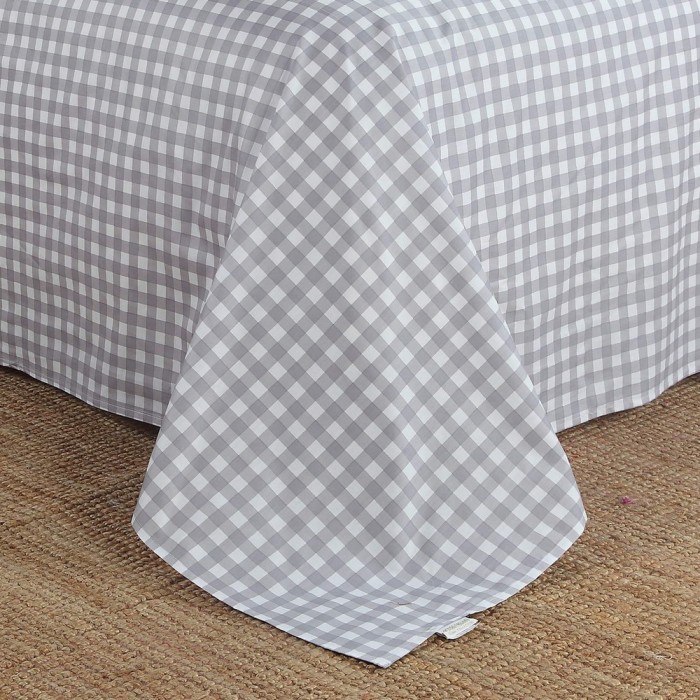 Рокки (серый клетка) Комплект постельного белья сатин Евро 4н