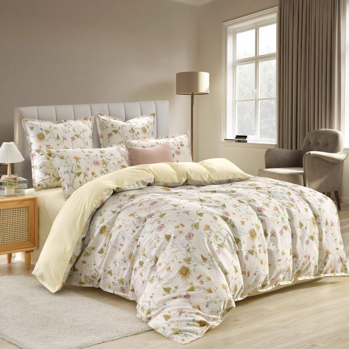 Меланж (крем) Комплект постельного белья сатин Евро 4н