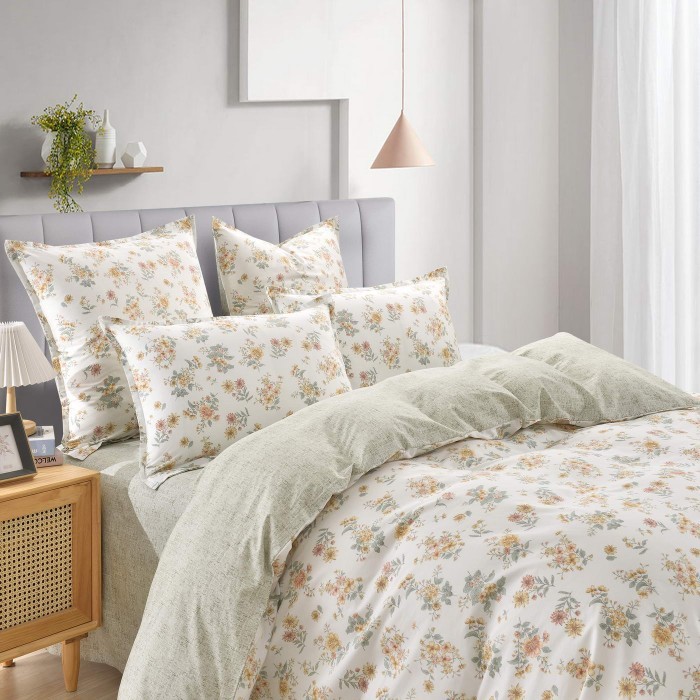 Дебора (шалфей) Комплект постельного белья сатин 1.6