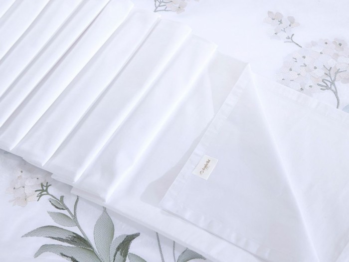 Комплект постельного белья Евро, египетский хлопок Premium с вышивкой 2260-6