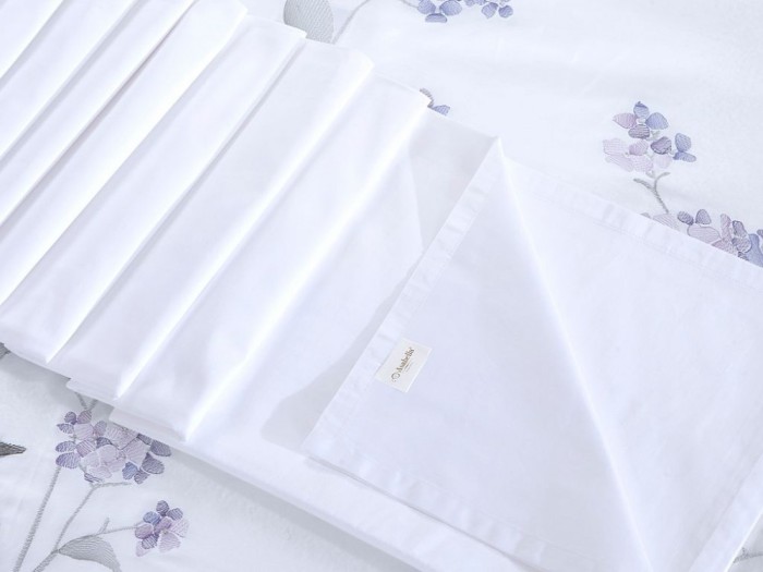 Комплект постельного белья Евро, египетский хлопок Premium с вышивкой 2260-6