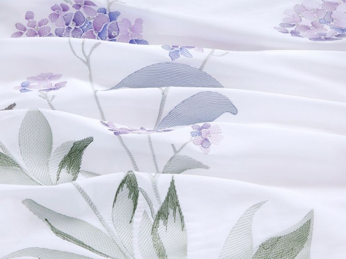 Комплект постельного белья Евро, египетский хлопок Premium с вышивкой 2260-6