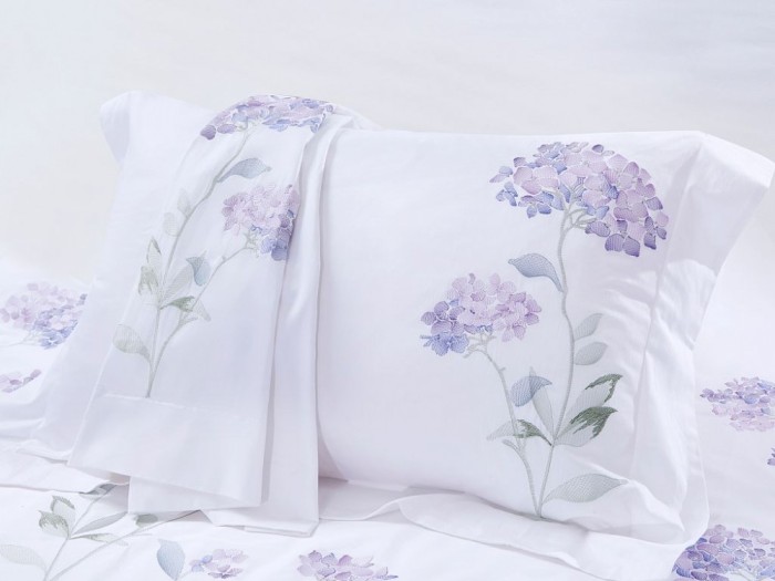 Комплект постельного белья Евро, египетский хлопок Premium с вышивкой 2260-6