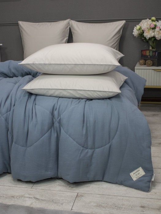 Комплекты для сна Muslin & Satin Solid color (деним бежевый) Евро
